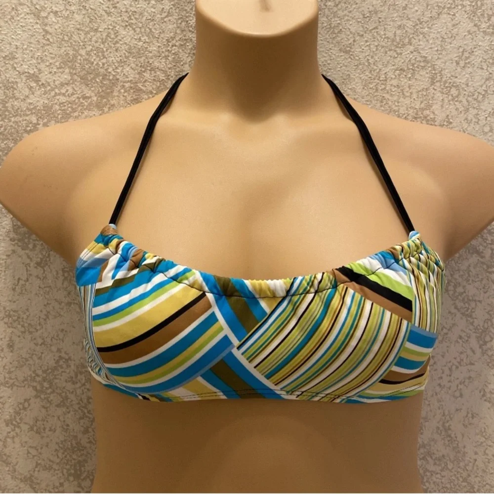a.n.a Multicolor Striped Bikini Top